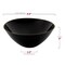 Black with Gold Rim Organic Round Disposable Plastic Bowls - 32 oz. (60 Bowls)
